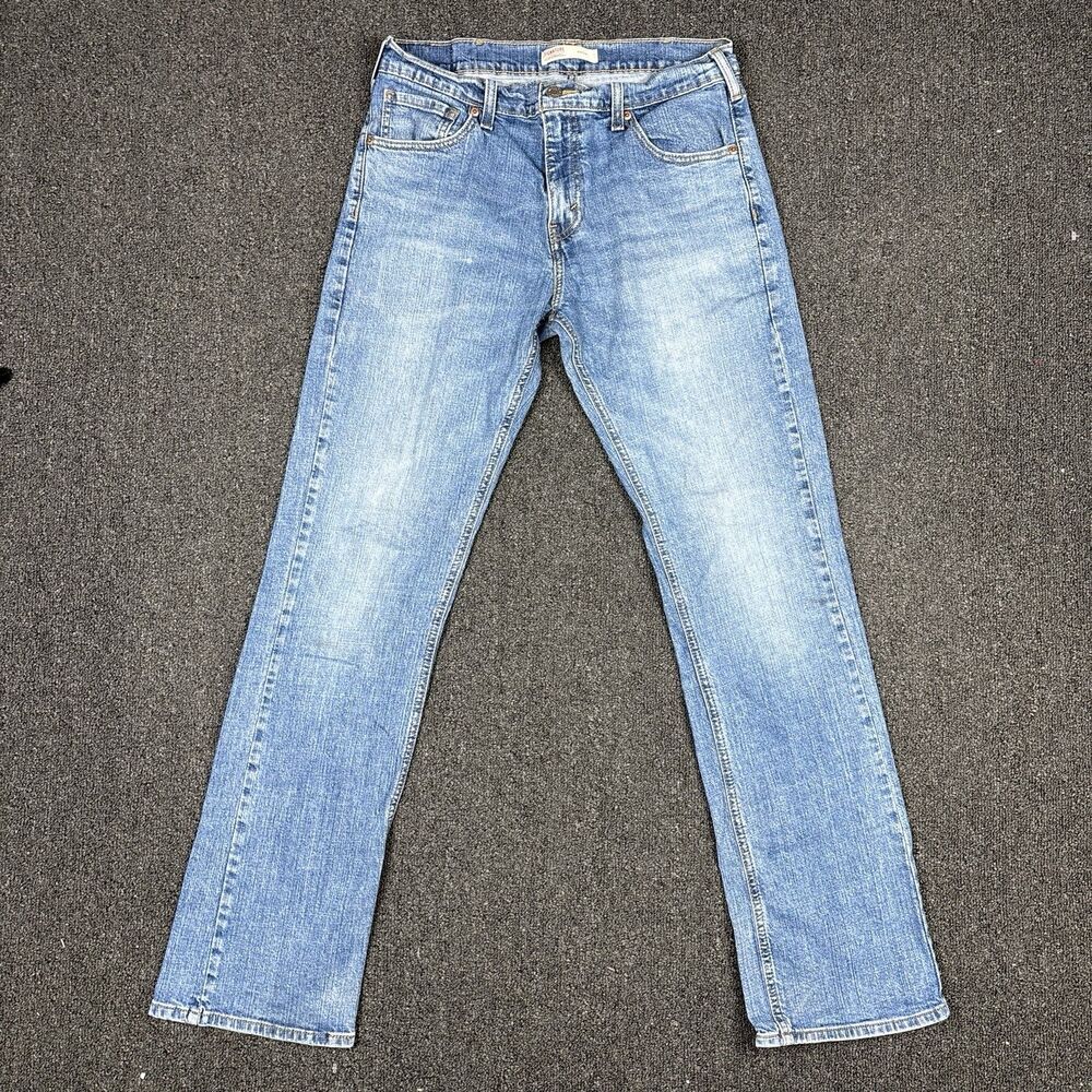 Signature Levi Strauss Jeans Mens Blue Bootcut Denim Casual Classic Size 32x33